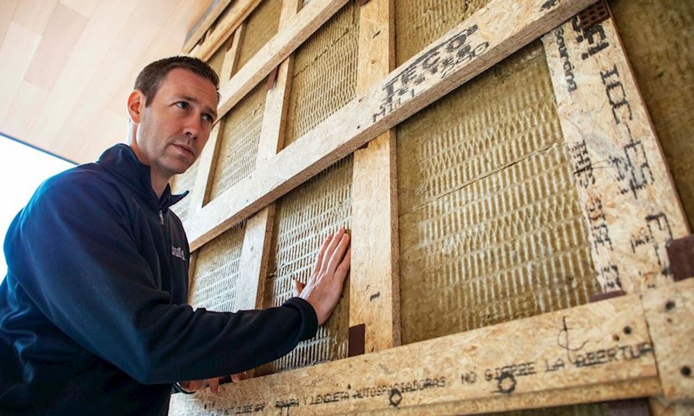 Rockwool Installed on Wall Application